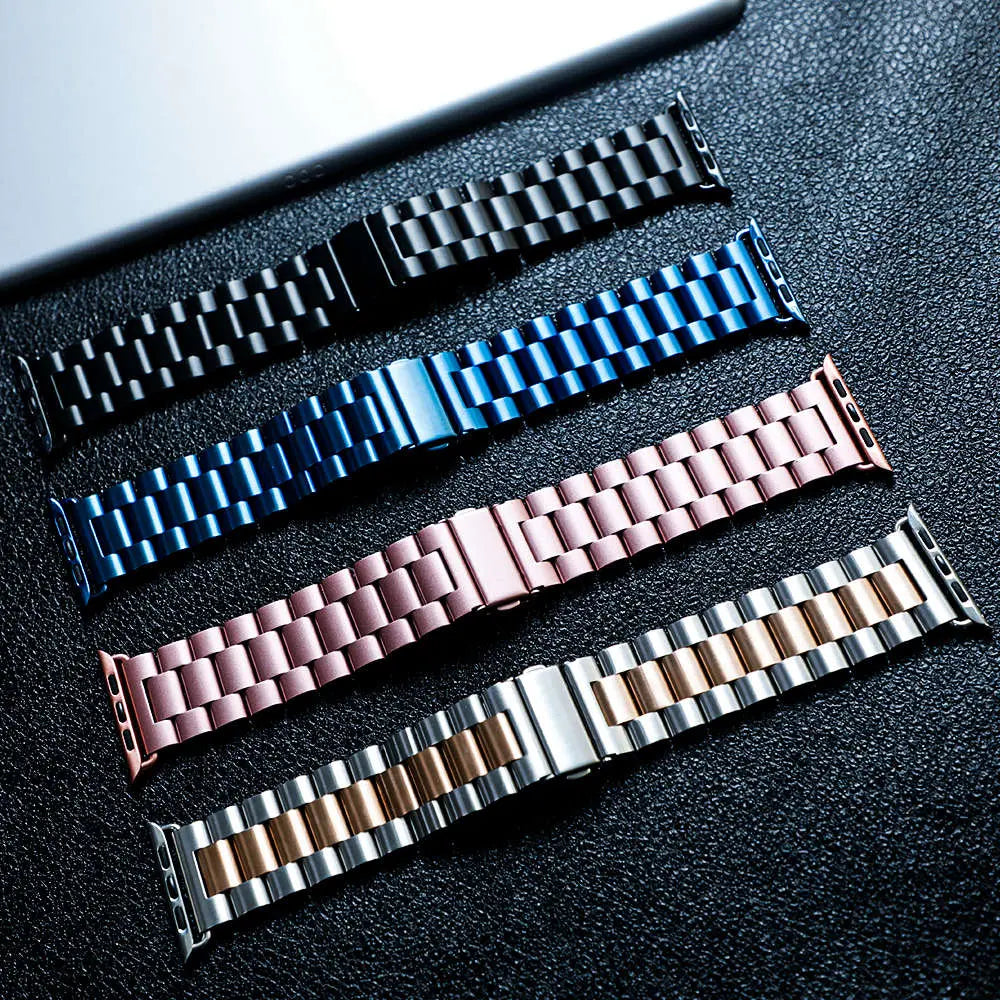 Premium Stainless Steel Mesh And Steel Link Bands 2 Pack For Apple Watch Series 8 - Pinnacle Luxuries