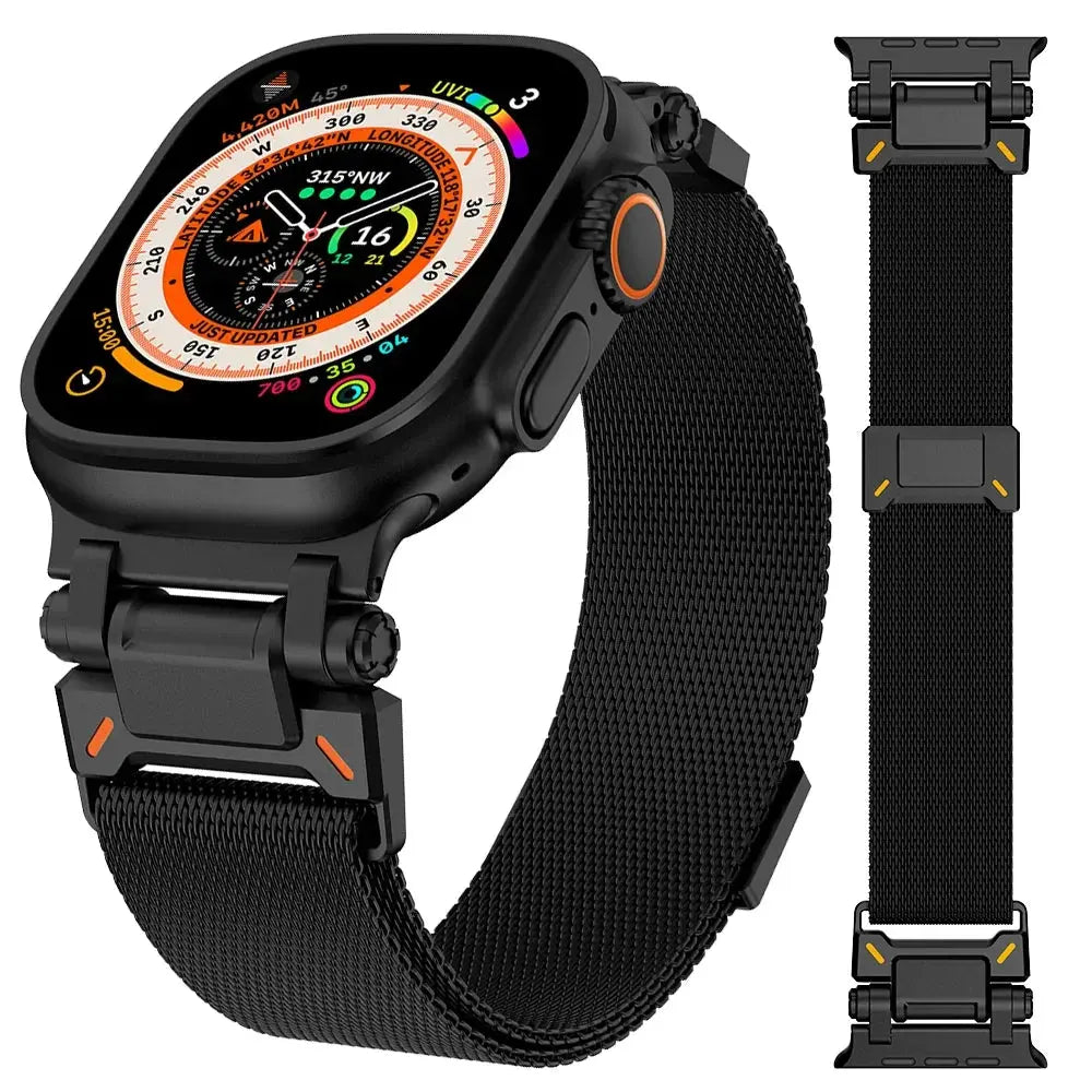 Milanese Titanium Color Band For Apple Watch Ultra 2/1 49mm Series 10 9 8 7 46mm 45mm Magnetic Loop Strap For iWatch 6 5 4 44mm Pinnacle Luxuries