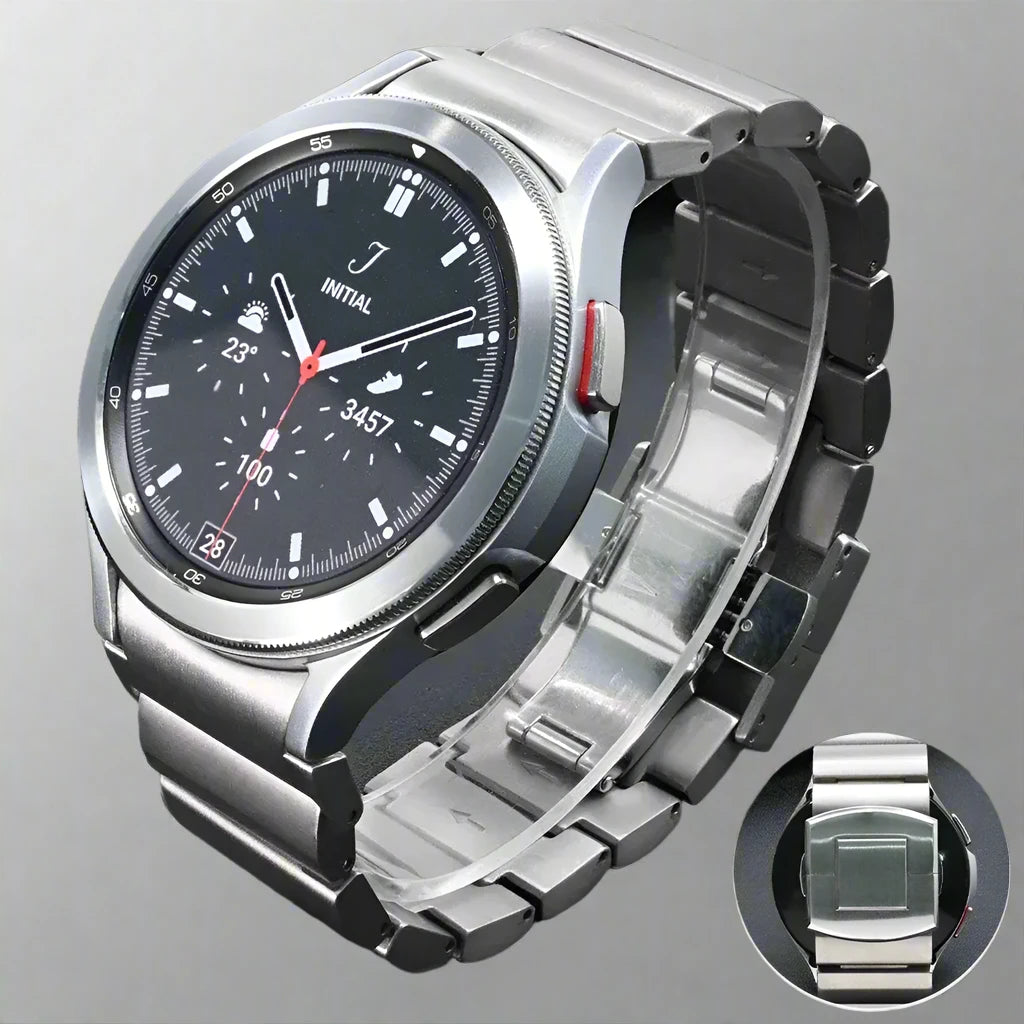 Titanium Strap for Samsung Galaxy Watch 4/5/6/7 44mm 40mm 316L Stainless Steel Buckle Band for Galaxy 6 Classic 47mm 43mm 5 Pro Pinnacle Luxuries