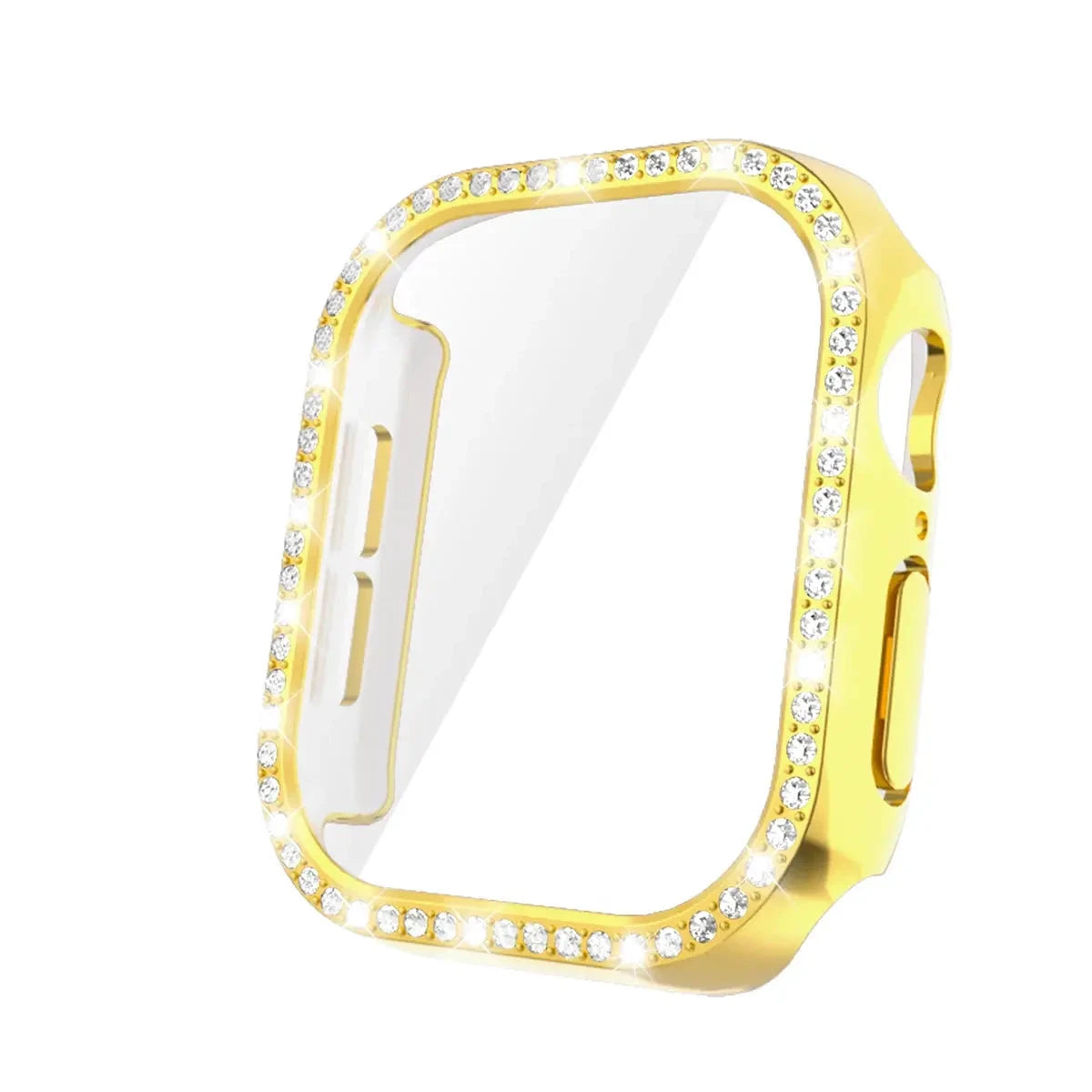 Glass+Diamond Cover For Apple Watch Case 46mm 42mm Bling Bumper Protector for iWatch series 10 46 42 mm WatchCase Pinnacle Luxuries