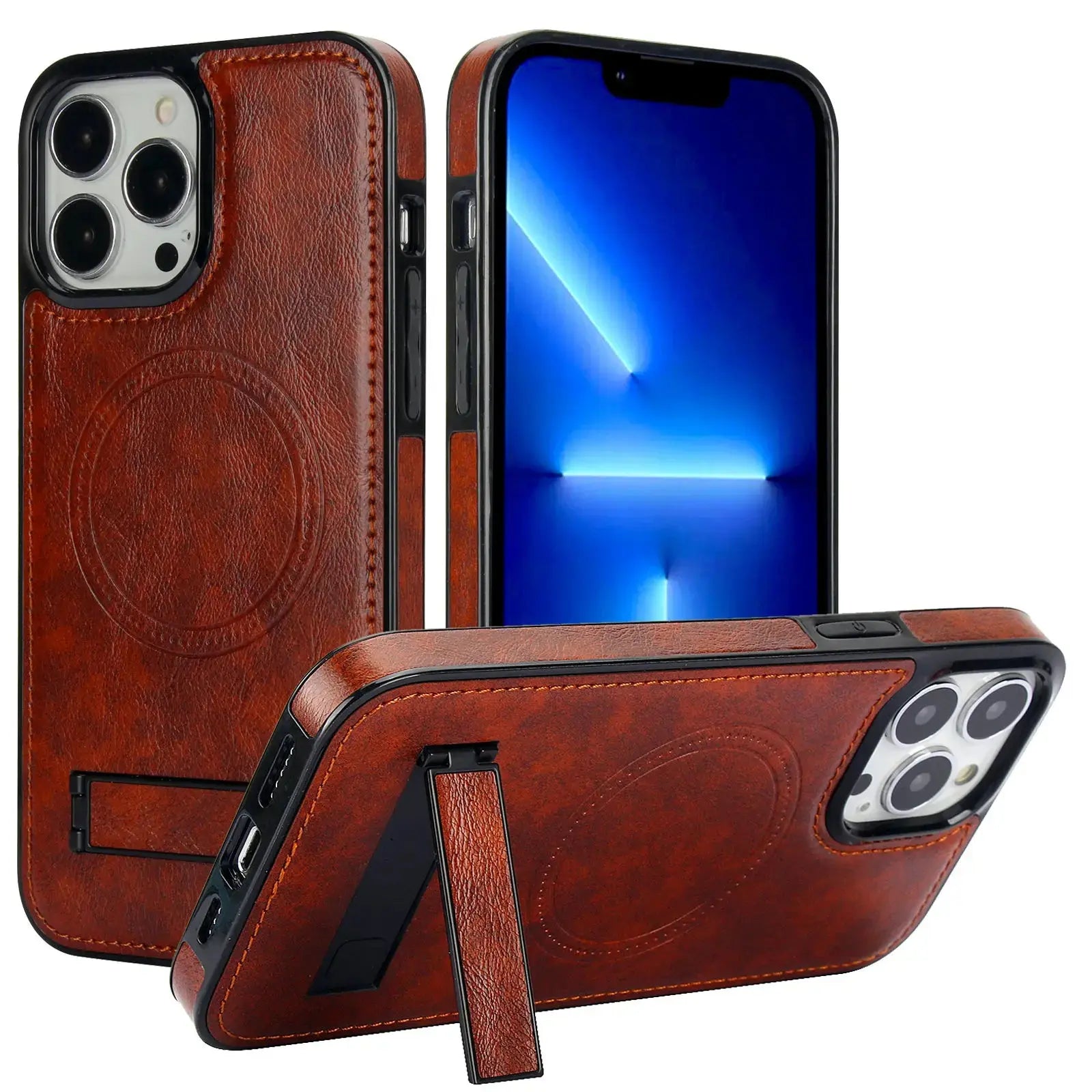 MagnoShield Pro Stand Case for iPhone 14 & 15 - Elite Defense Series - Pinnacle Luxuries