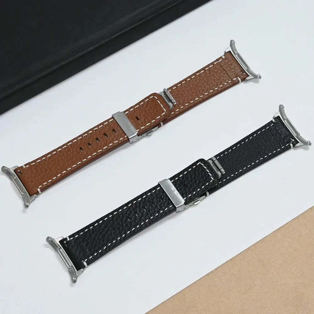 NO Gaps Genuine Leather Strap for Samsung Galaxy Watch 7 Ultra 47mm Luxury Men Curved End Band for Galaxy Watch 7 47MM Bracelet Pinnacle Luxuries