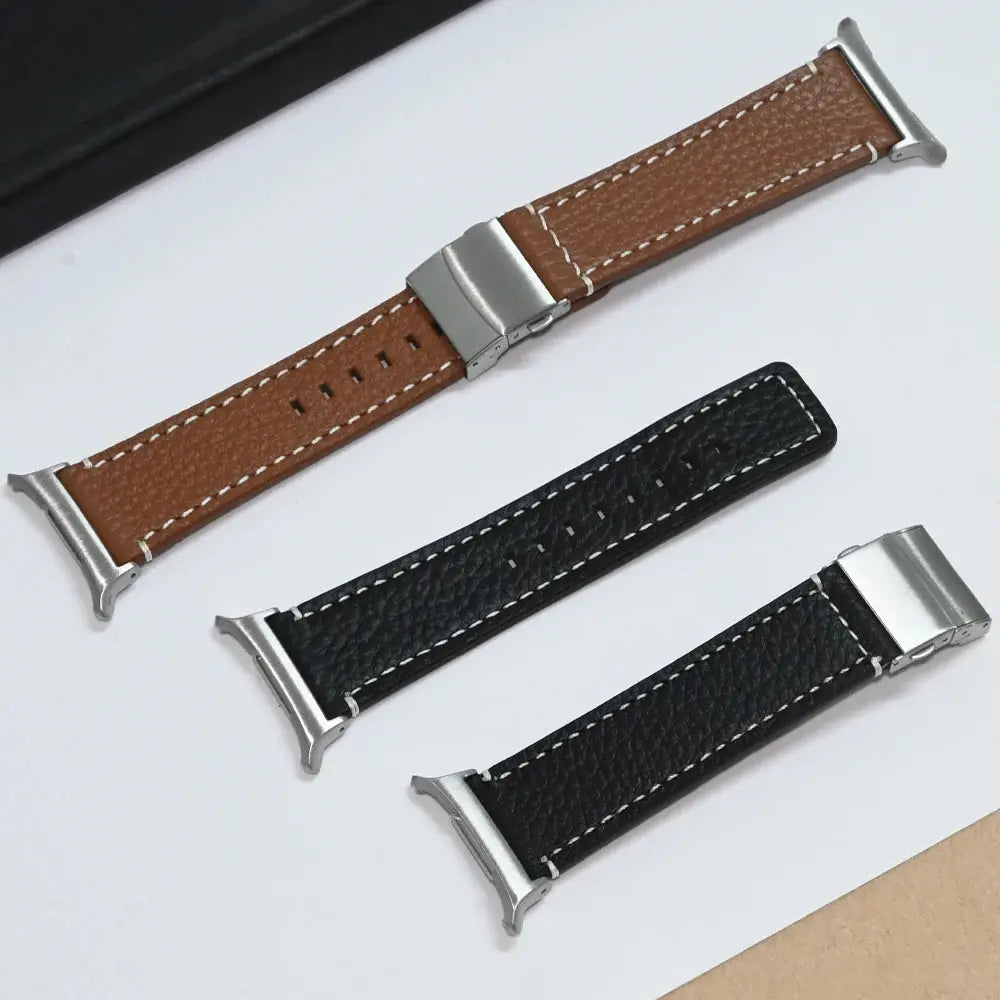 NO Gaps Genuine Leather Strap for Samsung Galaxy Watch 7 Ultra 47mm Luxury Men Curved End Band for Galaxy Watch 7 47MM Bracelet Pinnacle Luxuries