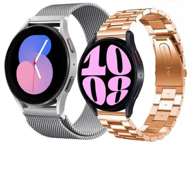 Leather+Stainless Steel Strap For Samsung Galaxy Watch 4 6 Classic 47mm 43mm 42 46mm Bracelet Galaxy Watch 6 5 4 40 44MM 5Pro 45 Pinnacle Luxuries