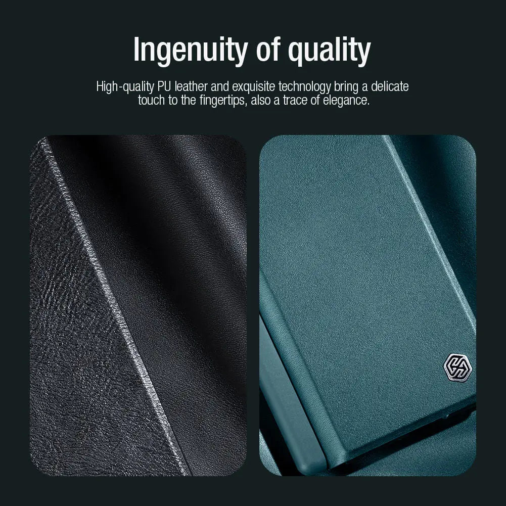 NILLKIN Qin Flip Leather Case for Samsung Galaxy Z Fold 5 with S-Pen Pocket Slide Camera Lens Cover Full Protection Phone Case Pinnacle Luxuries