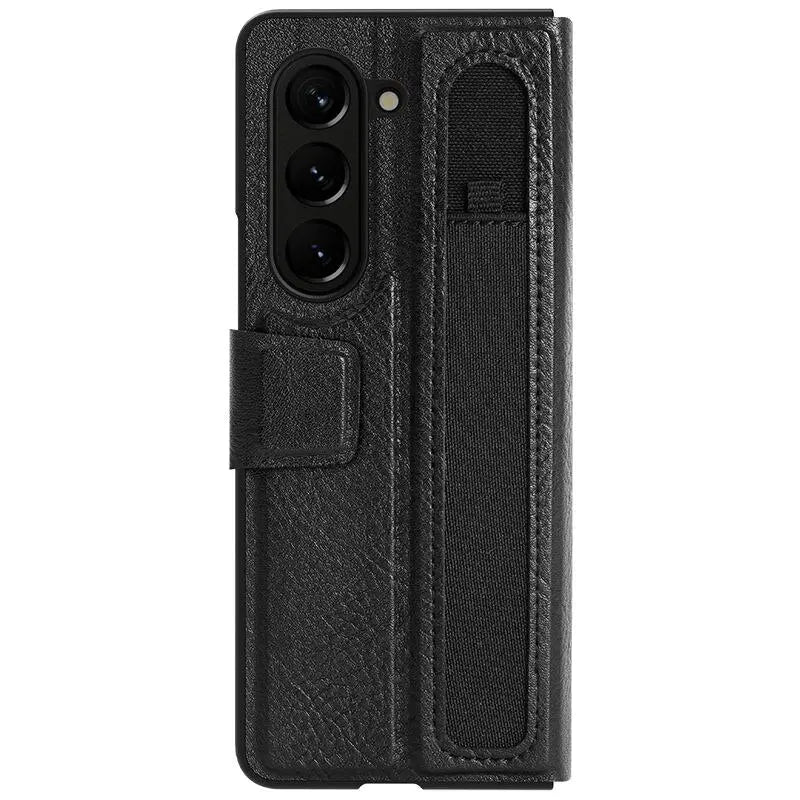 For Samsung Galaxy Z Fold 5 NILLKIN Aoge Leather Case with S-Pen Pocket & Built in Kickstand Luxury Full Protection Cover Pinnacle Luxuries