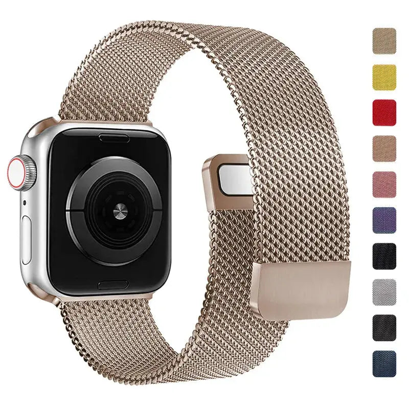 Strap For Apple watch Band 44mm 45mm 41mm 49mm 42mm 40mm 45mm Milanese Loop bracelet correa iwatch series 9 7 8 4 5 6 SE Ultra2 Pinnacle Luxuries