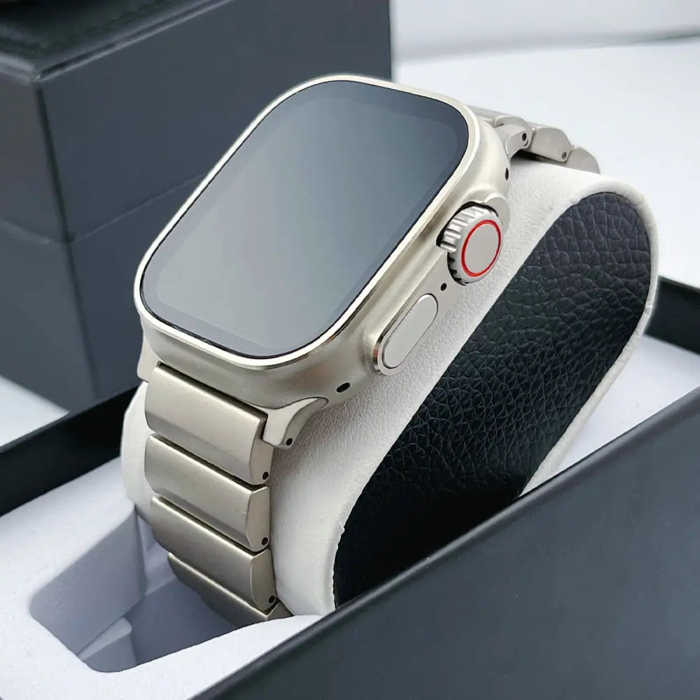 Titanium band For Apple Watch Ultra 49mm 44mm 45mm 42MM pure titanium strap For iWatch Series 8 7 6 SE 5 4 3 luxury men bracelet Pinnacle Luxuries