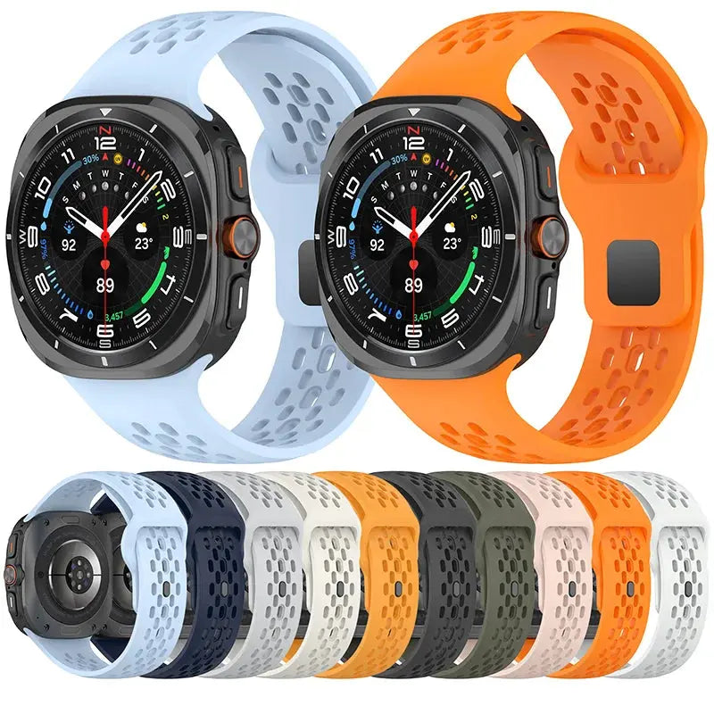 Soft Breathable Silicone Band for Samsung Galaxy Watch 7 Ultra 47mm Sports Loop Strap No Gaps Bracelet for GALAXY 7 ULTRA 47MM Pinnacle Luxuries
