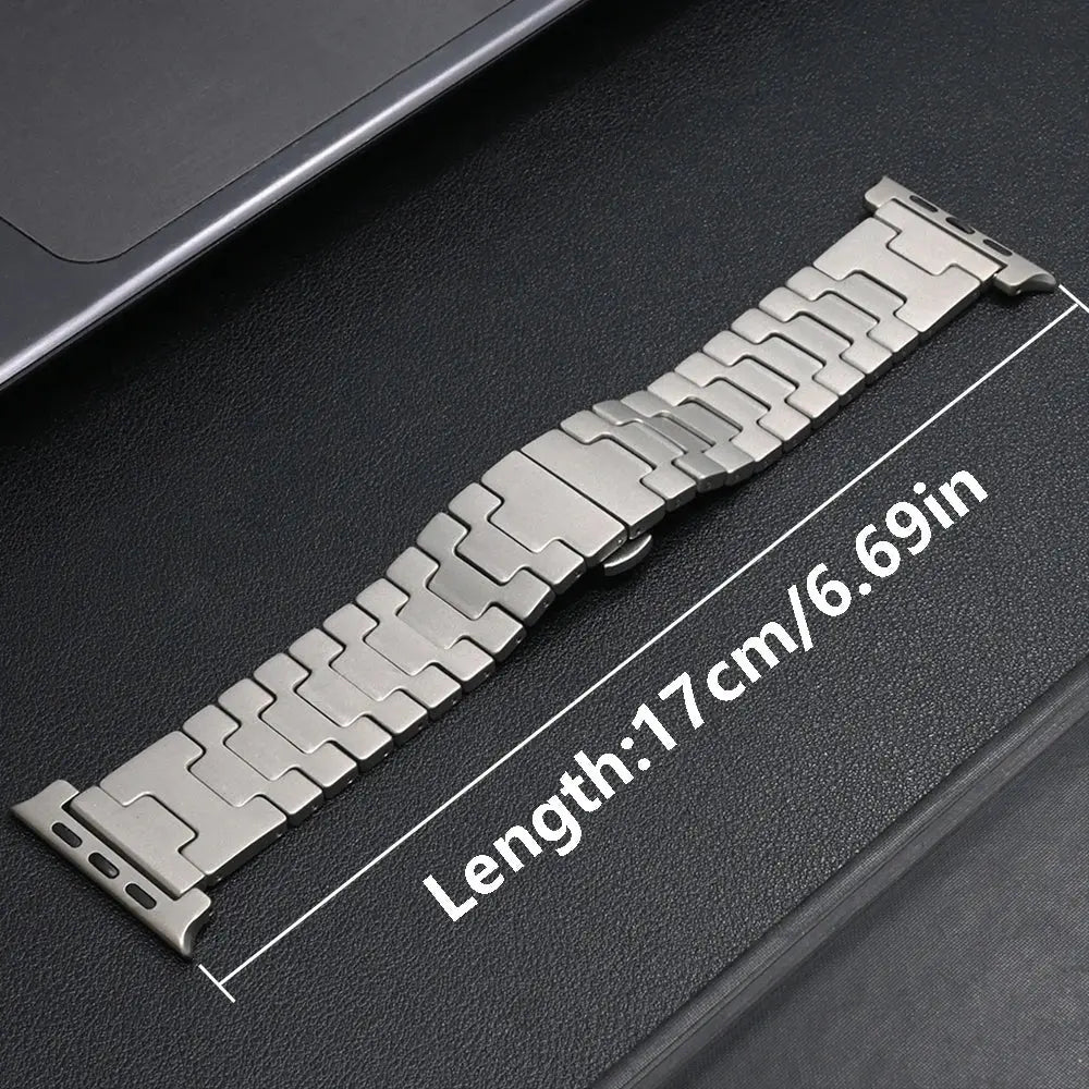 Titanium Grand H Band For Apple Watch Ultra 2 49mm 10 9 8 7 46mm 45 Luxury Metal Bracelet for iWatch Series 5 6 4 se 44mm Strap Pinnacle Luxuries