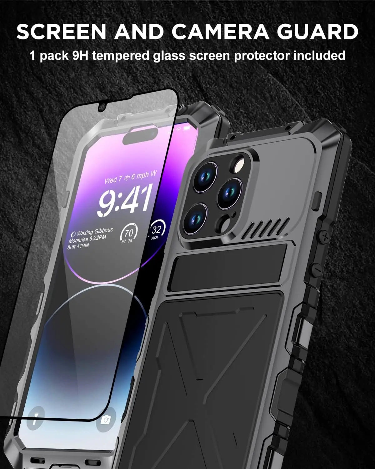 ArmorShield Pro: Heavy Duty Waterproof Case with Lens Protection for Your iPhone 14 - Pinnacle Luxuries