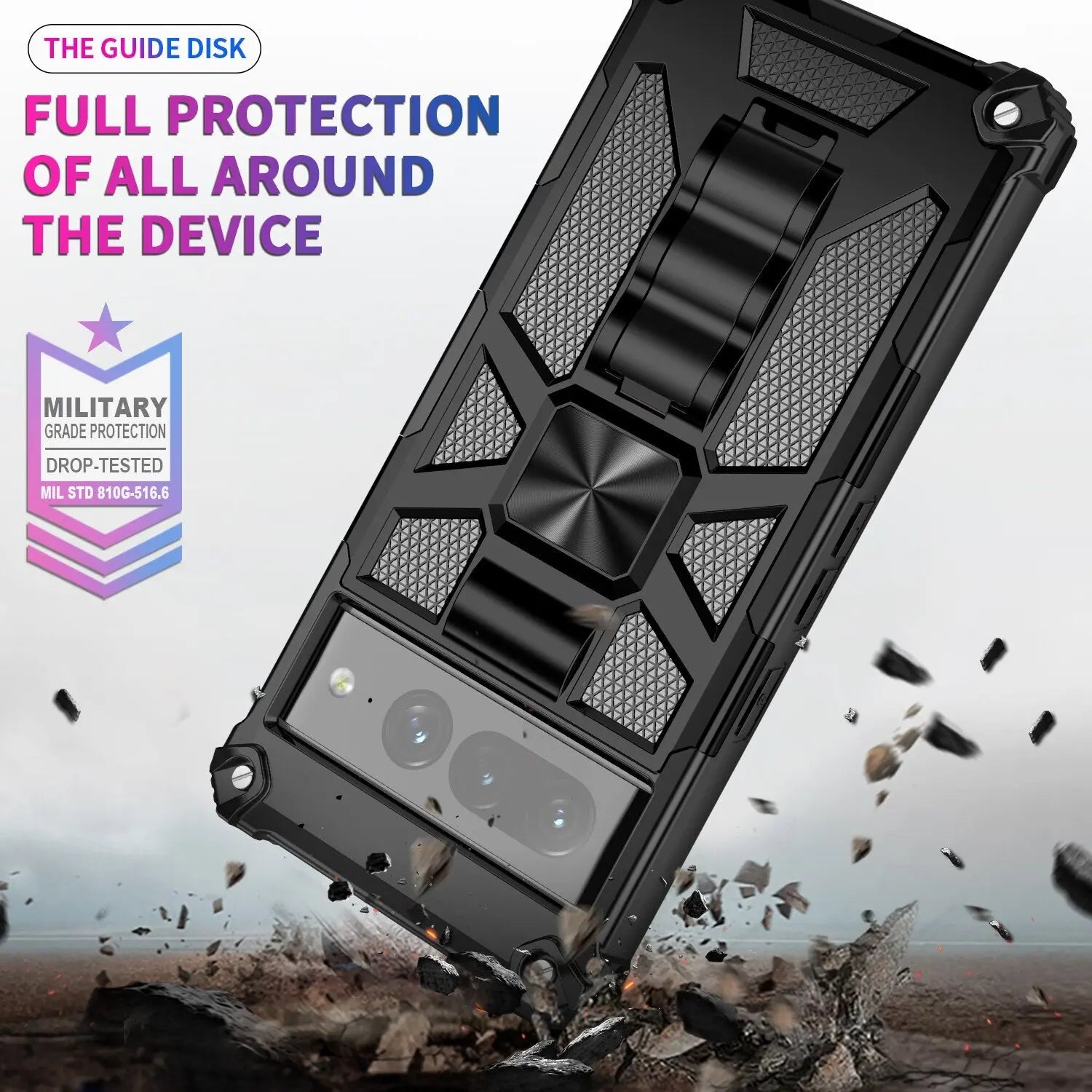 Pinnacle Camouflage Armor Shockproof Kickstand Case For Google Pixel 7 Pro Case - Pinnacle Luxuries