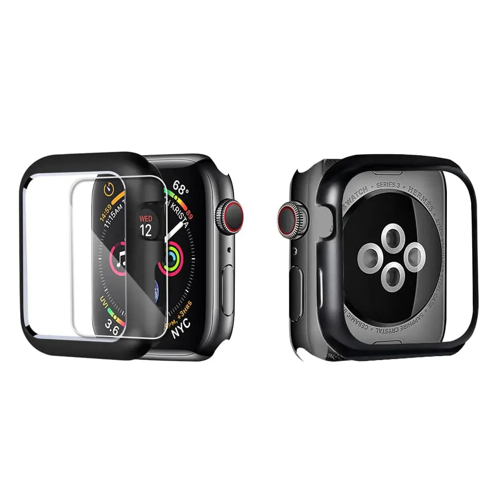 Ultimate Steel Case Tempered Glass Screen Protection For Apple Watch - Pinnacle Luxuries