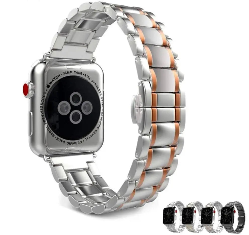 Pinnacle Stainless Steel Bandit Apple Watch Band - Pinnacle Luxuries